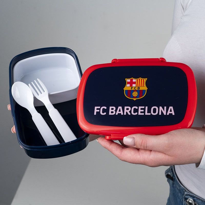 Lunchbox Śniadaniówka ze Sztućcami 750 ml FC Barcelona Kite