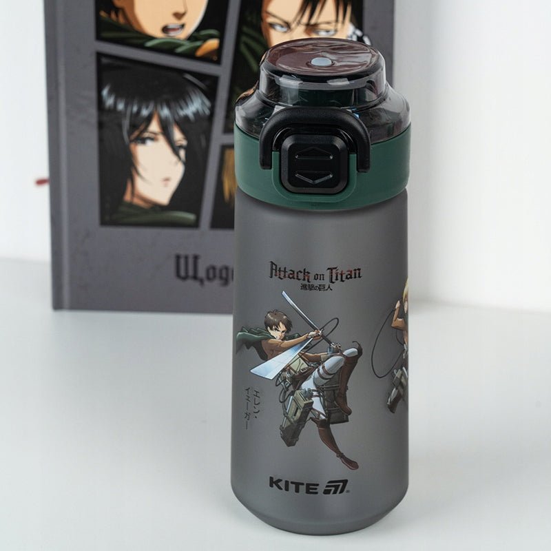 Butelka z silikonową słomką do picia w ruchu Kite