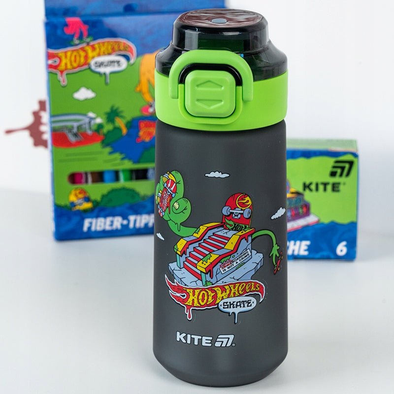 Bidon szkolny Hot Wheels Kite z silikonową słomką