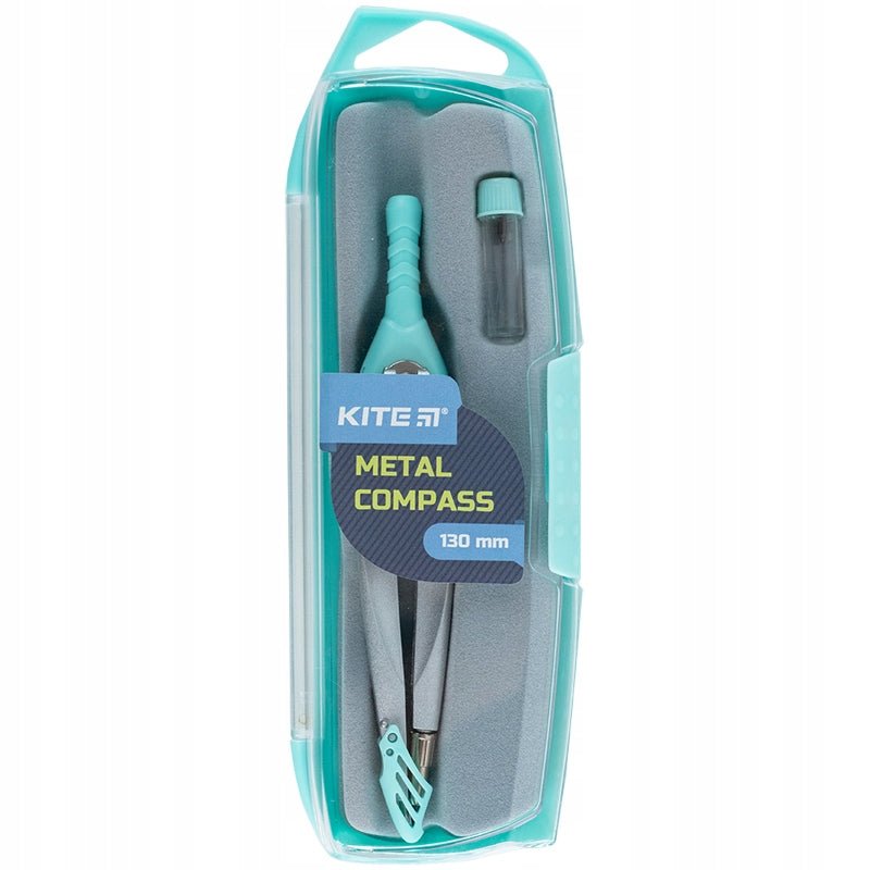 Cyrkiel 130 mm Kite w pastelowych barwach, idealny do nauki i precyzyjnych rysunków