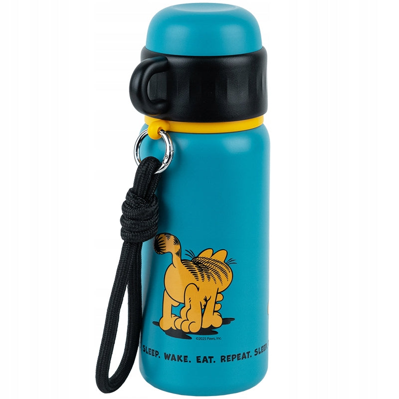 Termos Garfield z kubkiem i silikonową rurką