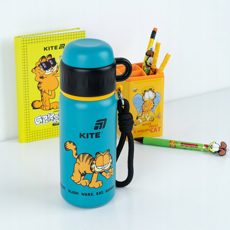 Termos dziecięcy Garfield z uchwytem i szczelną nakrętką