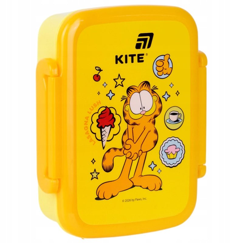 Stylowy snackbox z licencją Garfield i bocznymi zatrzaskami.