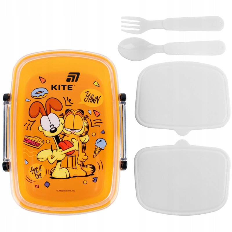 Kompaktowy pomarańczowy pojemnik na lunch Kite o wymiarach 18x13,5x6 cm.