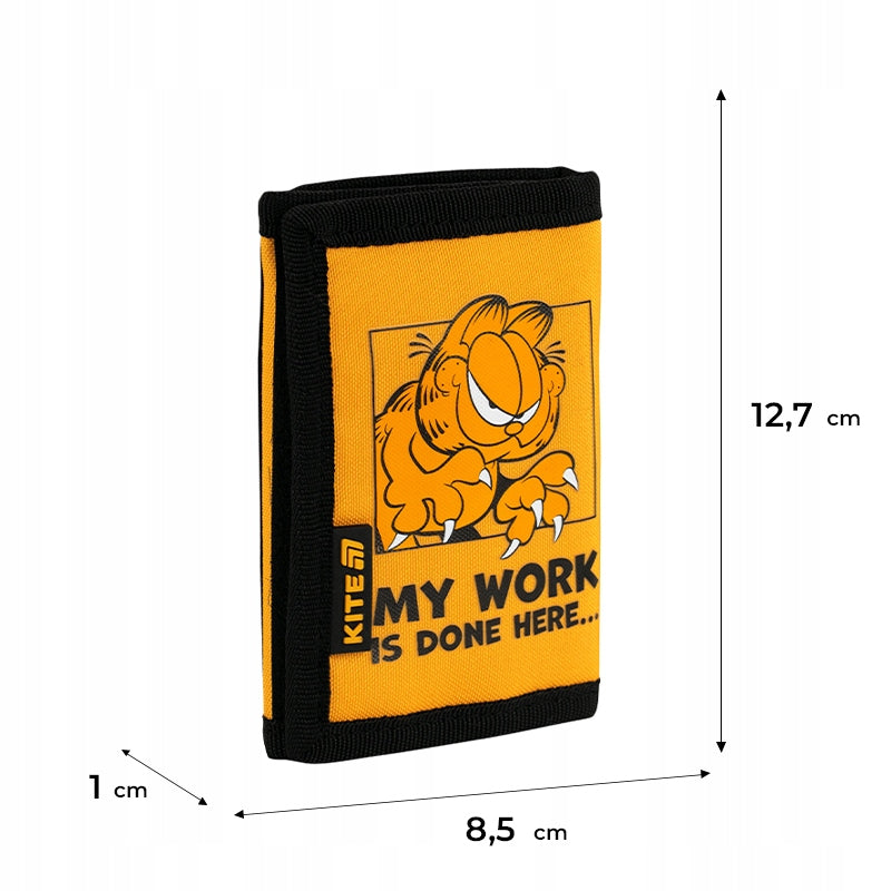 Charakterystyka i dokładne wymiary portfela dziecięcego Kite Garfield.