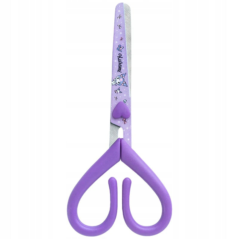 Nozyczki dziecięce Kuromi Kite 13 cm z uchwytami w ksztalcie serca