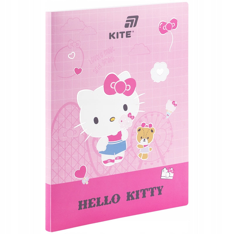 Różowa teczka z koszulkami Hello Kitty dla dziewczynek