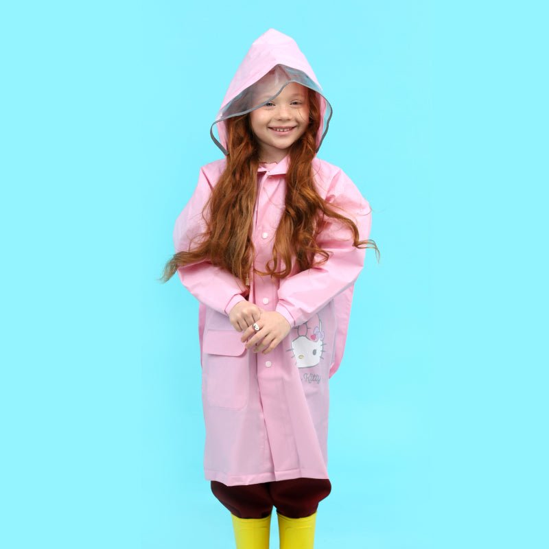 Płaszcz przeciwdeszczowy dla dziewczynki różowy Hello Kitty S Kite