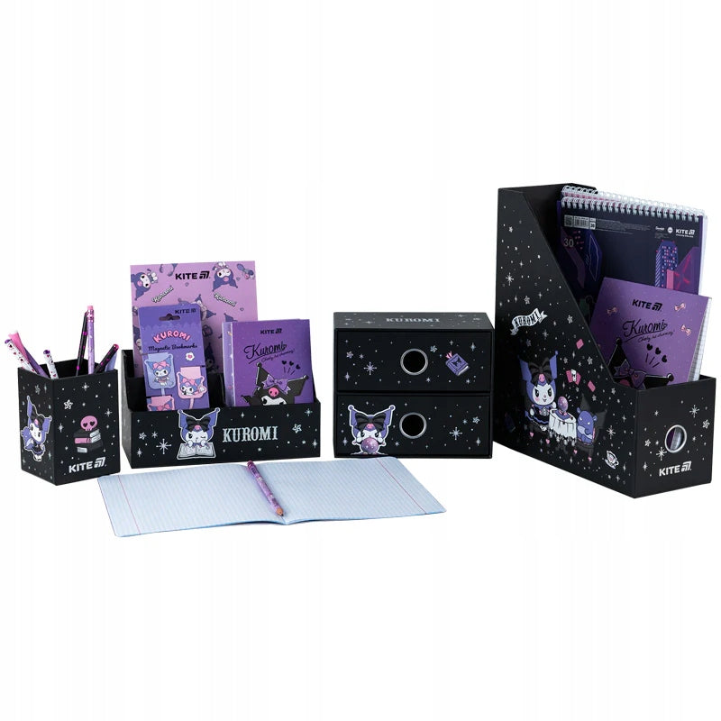 Organizator biurkowy Kuromi Kite 4 elementy czarny