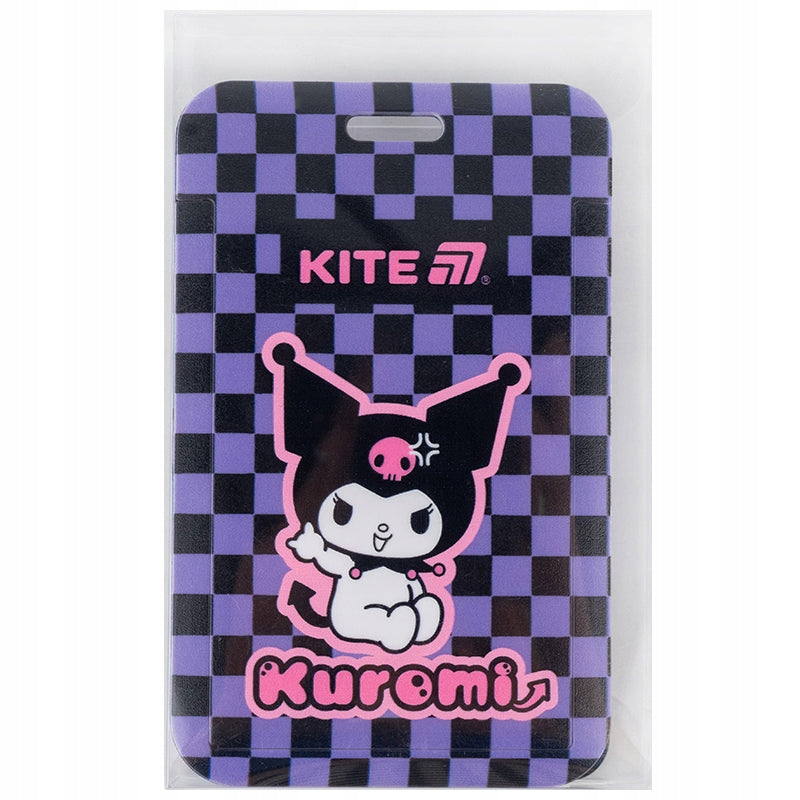 Fioletowy etui szkolne Kuromi Kite z przezroczystą kieszenią