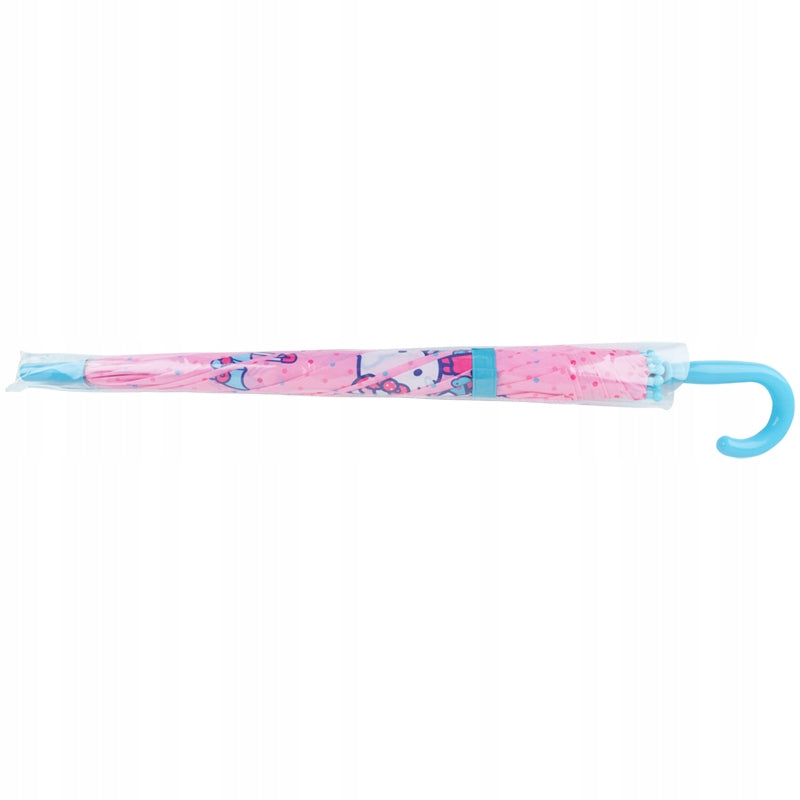 Zamknięta parasolka Hello Kitty w pokrowcu.