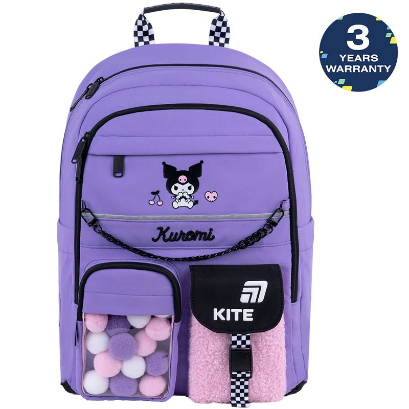 Plecak do szkoły ortopedyczny dla dziewczynek klasa 1-6 fioletowy Kite Kuromi