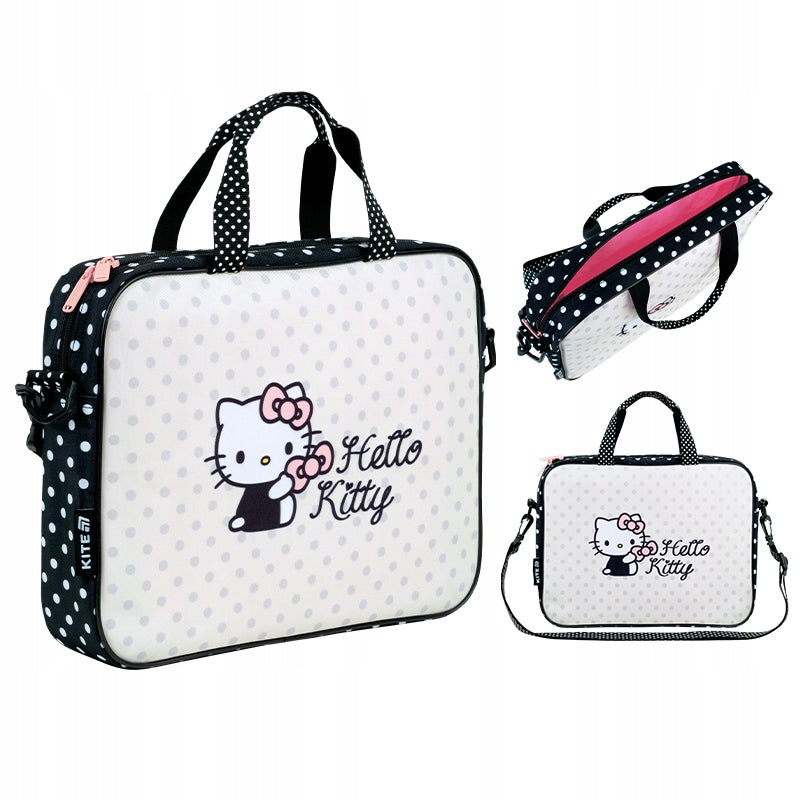 Ogólny wygląd różowej torby szkolnej na plastykę Hello Kitty Kite.
