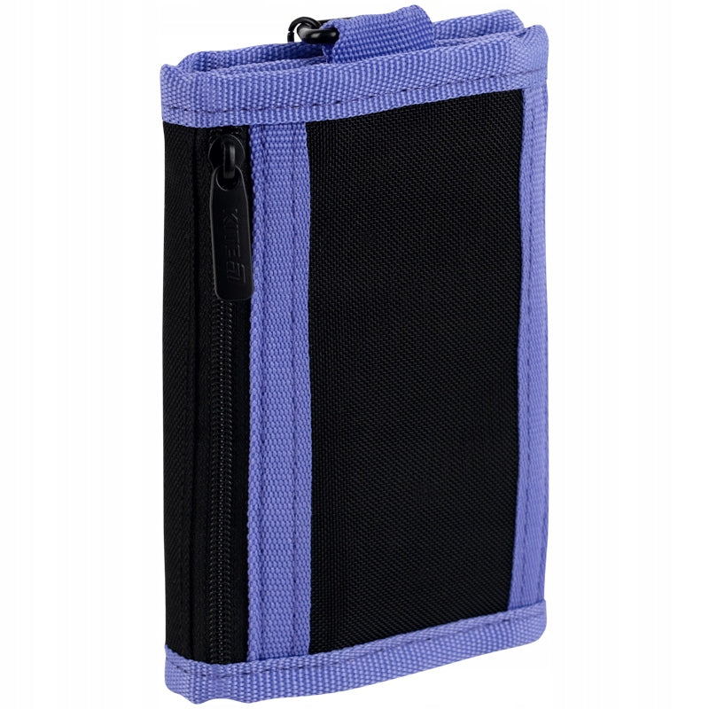 Widok portfela szkolnego Kite Kuromi od tyłu z siatkowaną kieszonką.