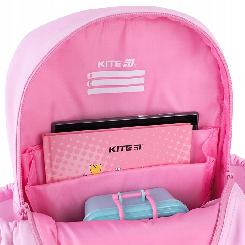 Wnętrze plecaka szkolnego Kite z główną komorą