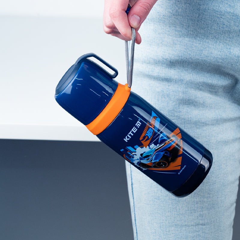 Termos dla chłopców z kubkiem metalowy 350 ml Hot Wheels