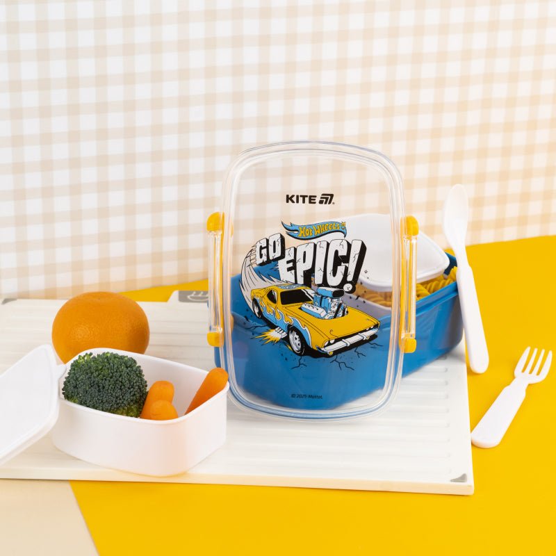 Lunchbox Śniadaniówka ze Sztućcami 750ml Hot Wheels Kite