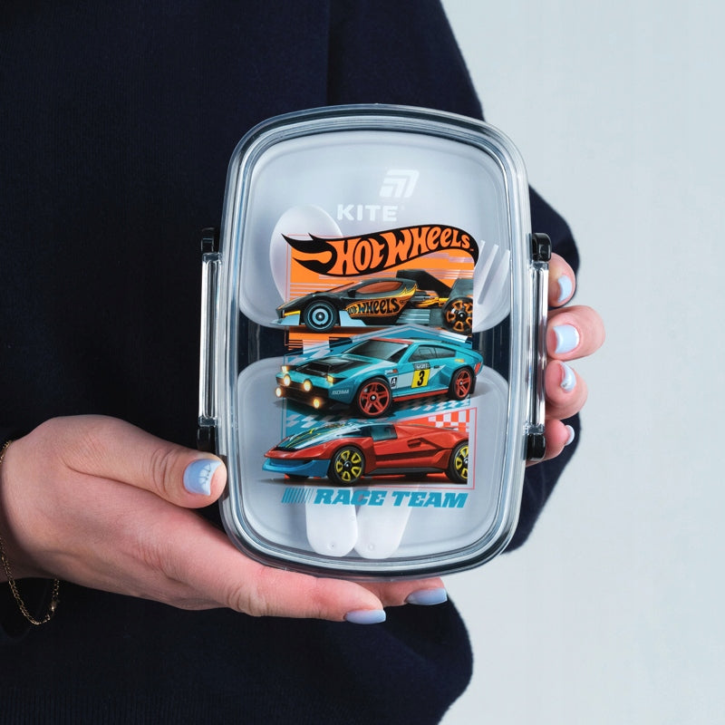 Praktyczny czarny lunchbox Kite Hot Wheels idealny do szkoły i na trening.