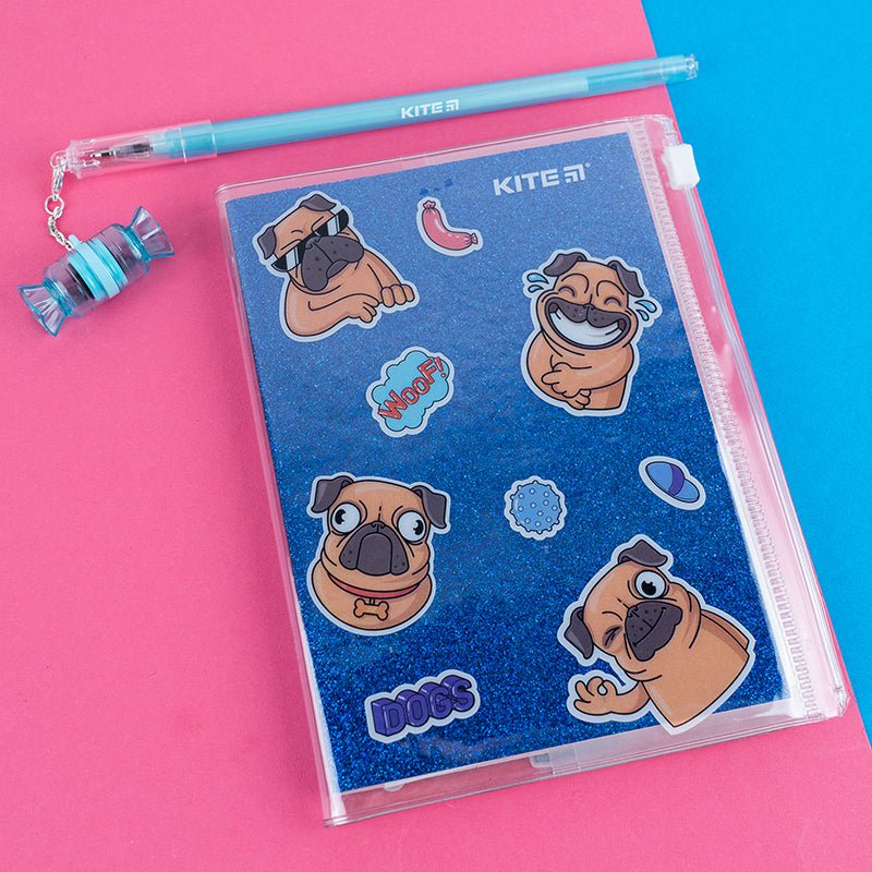 Notatnik A6 silikonowa oprawa Mops