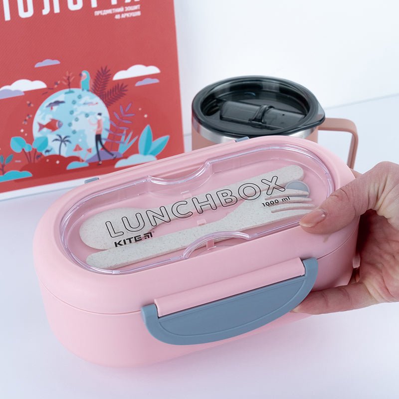 śniadaniówka ze sztuccami 1000 ml