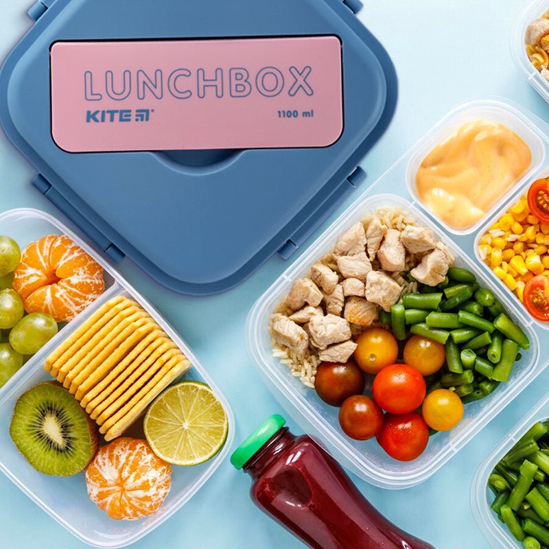 Lunchbox ze sztuccami na 3 komory