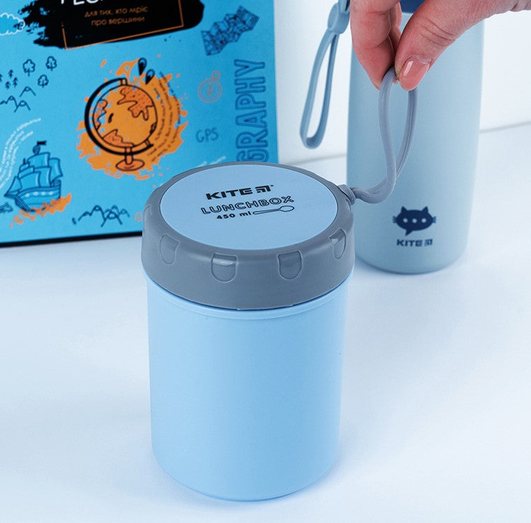 śniadaniówka ze sztuccami 450ml