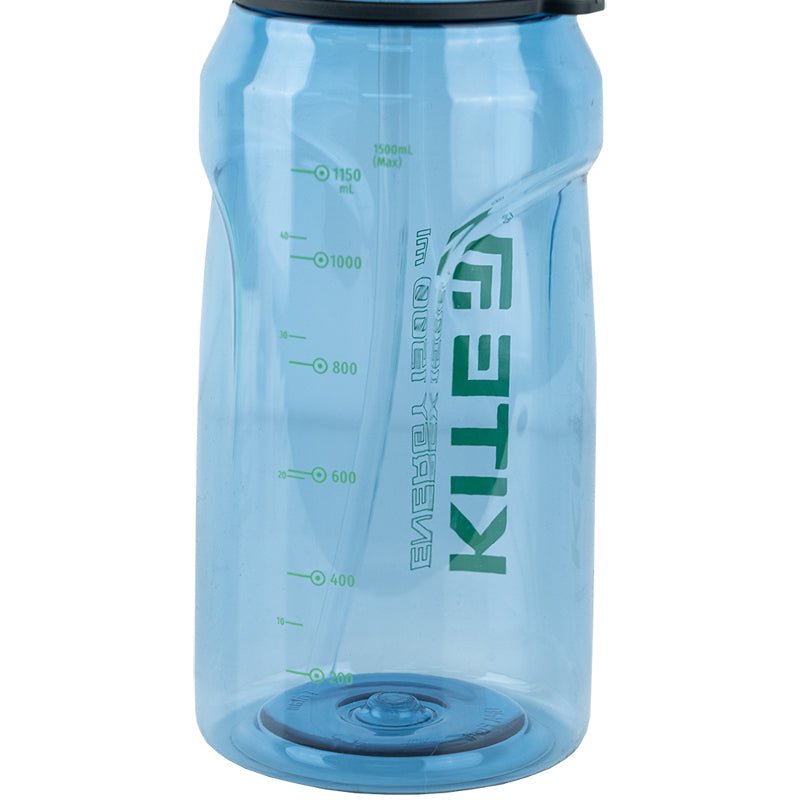Butelka na wodę z ustnikiem do trening, do szkoły 1500 ml niebieska