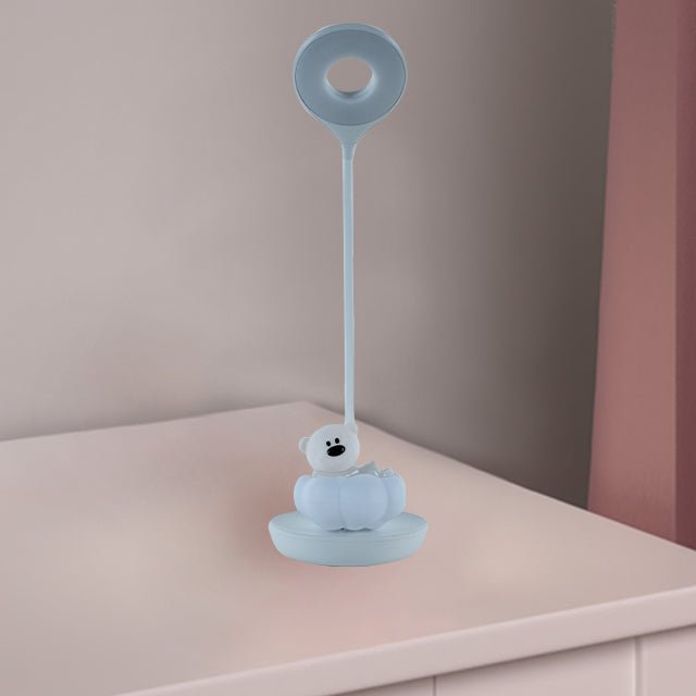 Lampka biała misiek na biuko