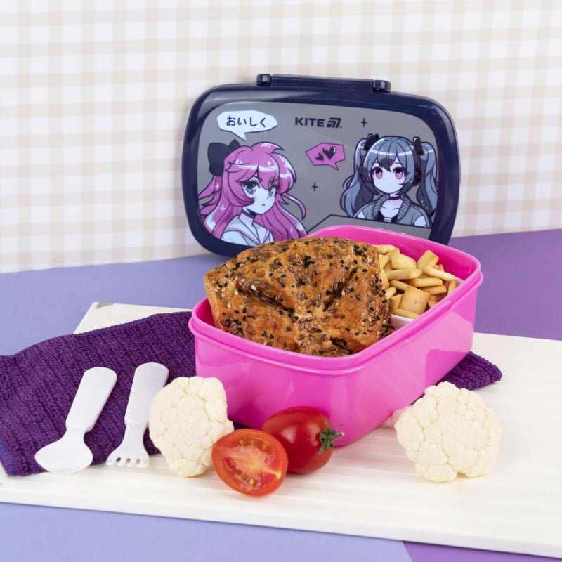 Lunchbox Śniadaniówka ze Sztućcami 750 ml Anime Girl Kite