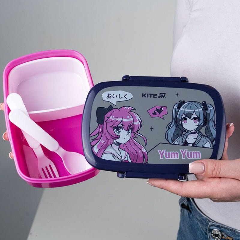 Lunchbox Śniadaniówka ze Sztućcami 750 ml Anime Girl Kite