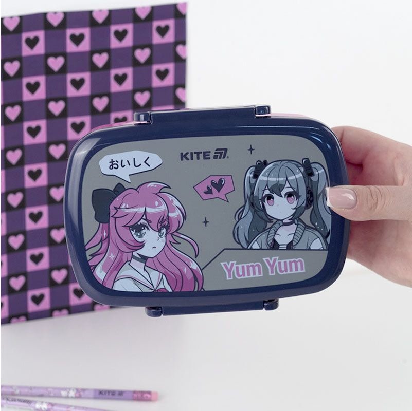 Lunchbox Śniadaniówka ze Sztućcami 750 ml Anime Girl Kite
