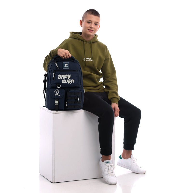 Kite K25-2587M-2 – stylowy plecak dla dzieci 9-12 lat z licznymi kieszeniami i trwałym designem