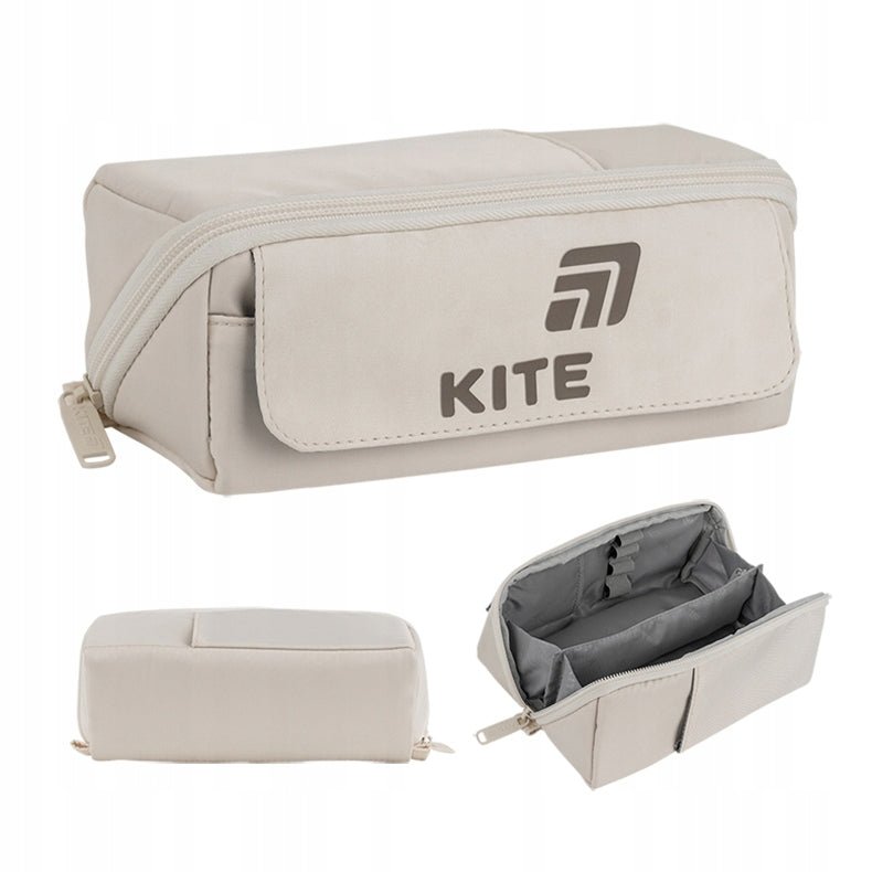 iórnik saszetka Kite w kolorze beżowym – elegancki i minimalistyczny fason.