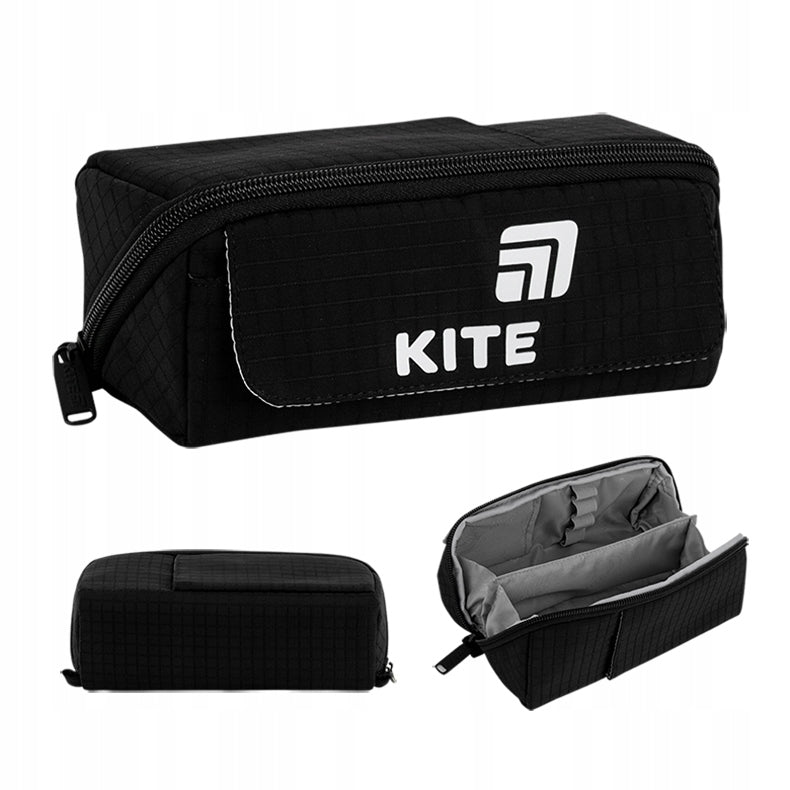Czarny piórnik saszetka Kite Ripstop – stylowy design dla ucznia.
