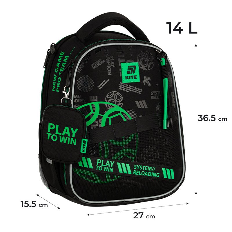 Tornister Kite K25-555S-2 z otwieraną klapą i dodatkowym portfelem w komplecie