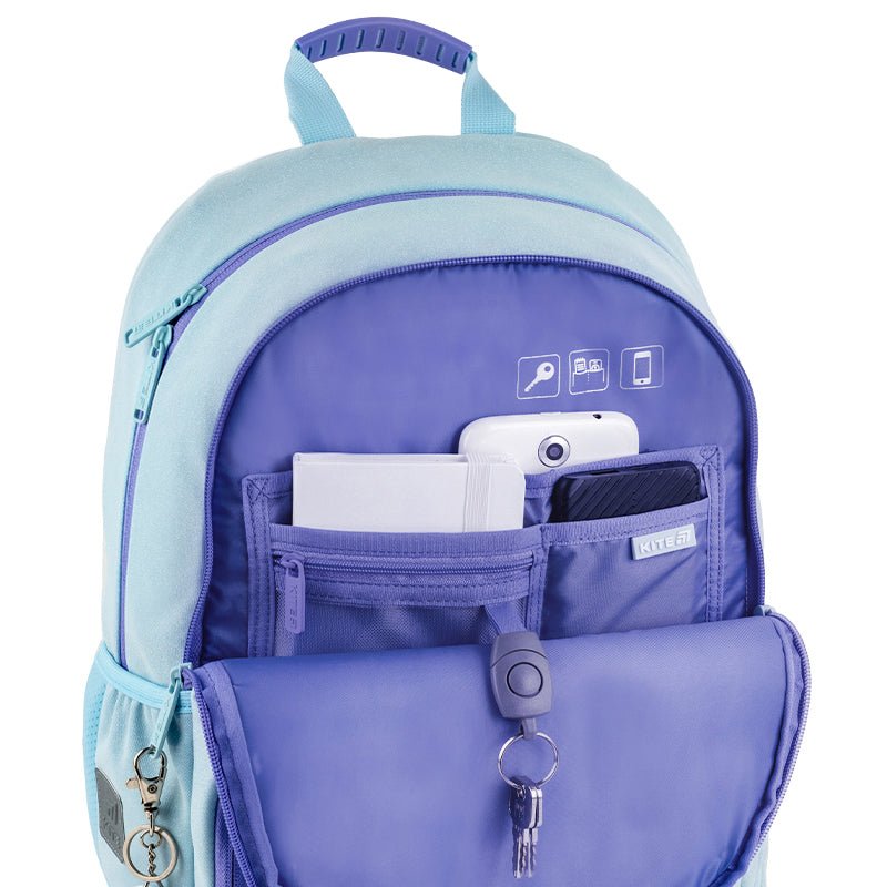 Praktyczne kieszenie na butelkę, telefon i lunchbox – wszystko na swoim miejscu!