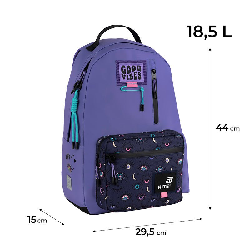 Lekki plecak Kite K25-949L-2 z ergonomicznymi ramiączkami i prezentem – smyczą na telefon.