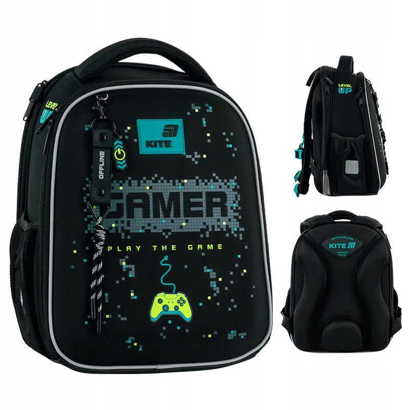 Ortopedyczny plecak szkolny Kite dla chłopca – design Play the Game