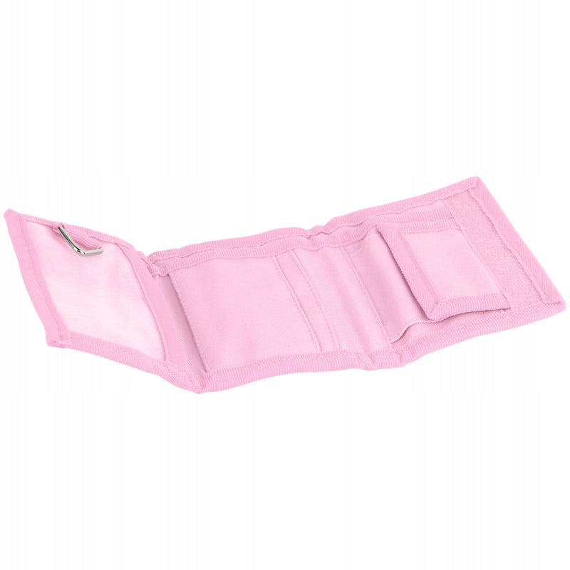 Rozkryty portfel Kite z widocznymi przegrodami na banknoty.