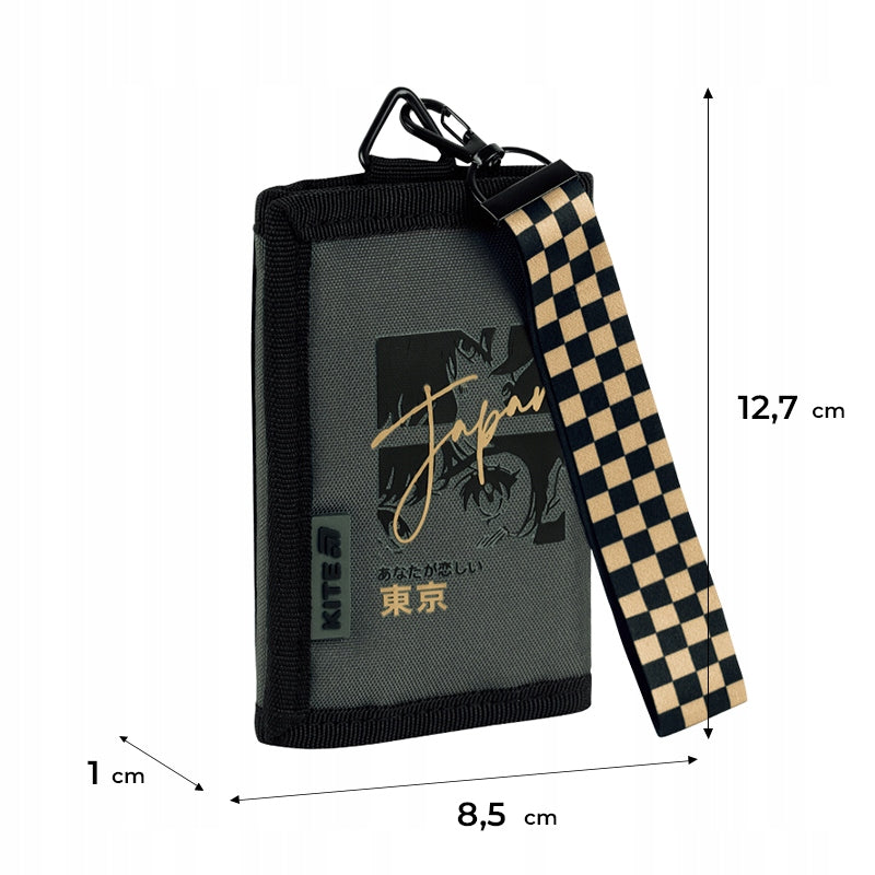 Charakterystyka i dokładne wymiary kompaktowego portfela Kite.