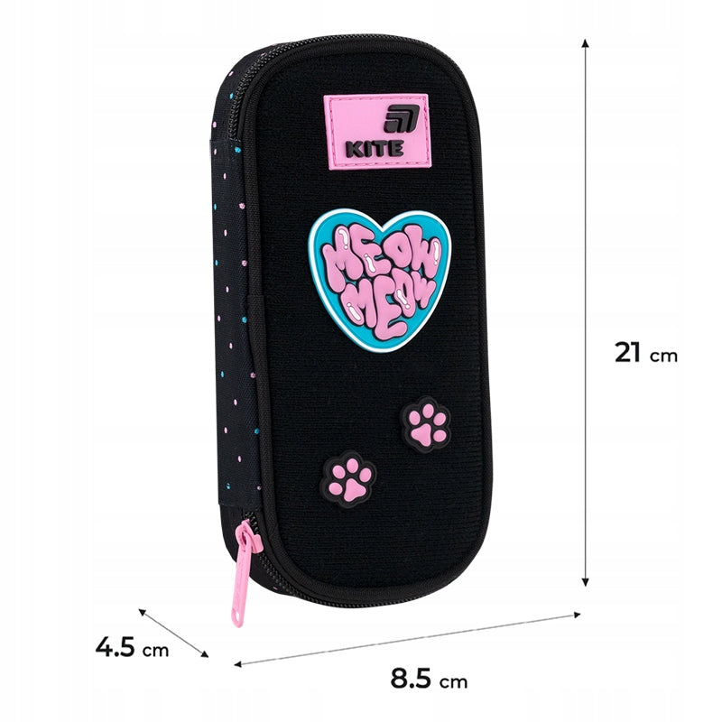 Wymiary saszetki Kite – pojemny piórnik do szkoły.