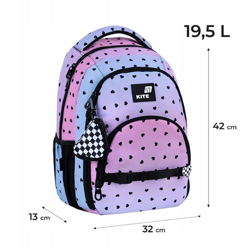 Infografika z dokładnymi wymiarami modelu K26-905M-2 oraz listą jego ortopedycznych zalet.