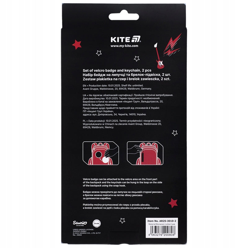 zestaw Kite Aggretsuko do customizacji plecaka szkolnego