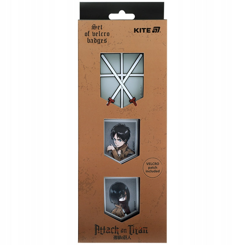 naszywki Attack on Titan Patch Kite komplet 3 sztuki