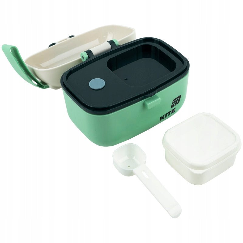 Widok na zestaw - pojemnik, łyżeczka, pojemnik wewnętrzny