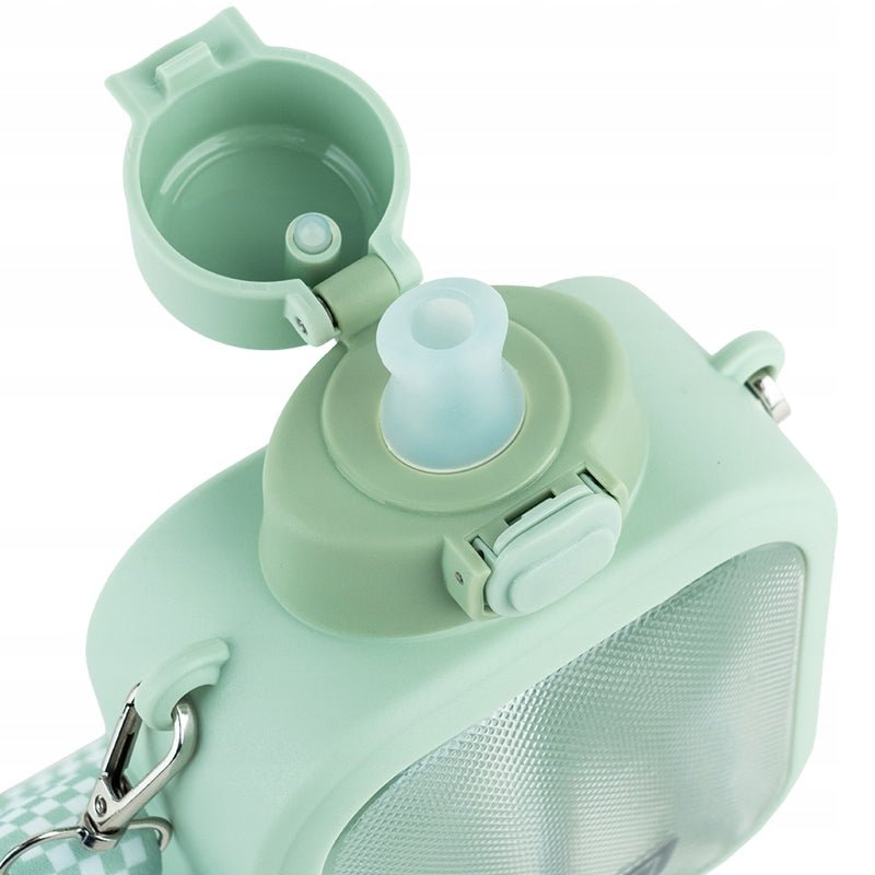 Butelka Kite z zamknięciem i rurką - otwarta pokrywka