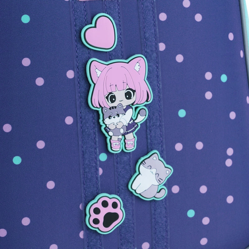 Gumowe badge na rzep do personalizacji tornistra szkolnego Kite dla dziewczynek