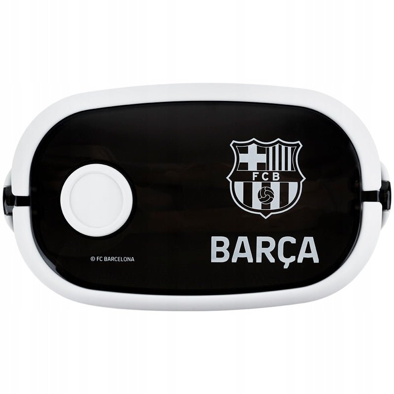 Lunchbox FC Barcelona z kolorową grafiką - zbliżenie