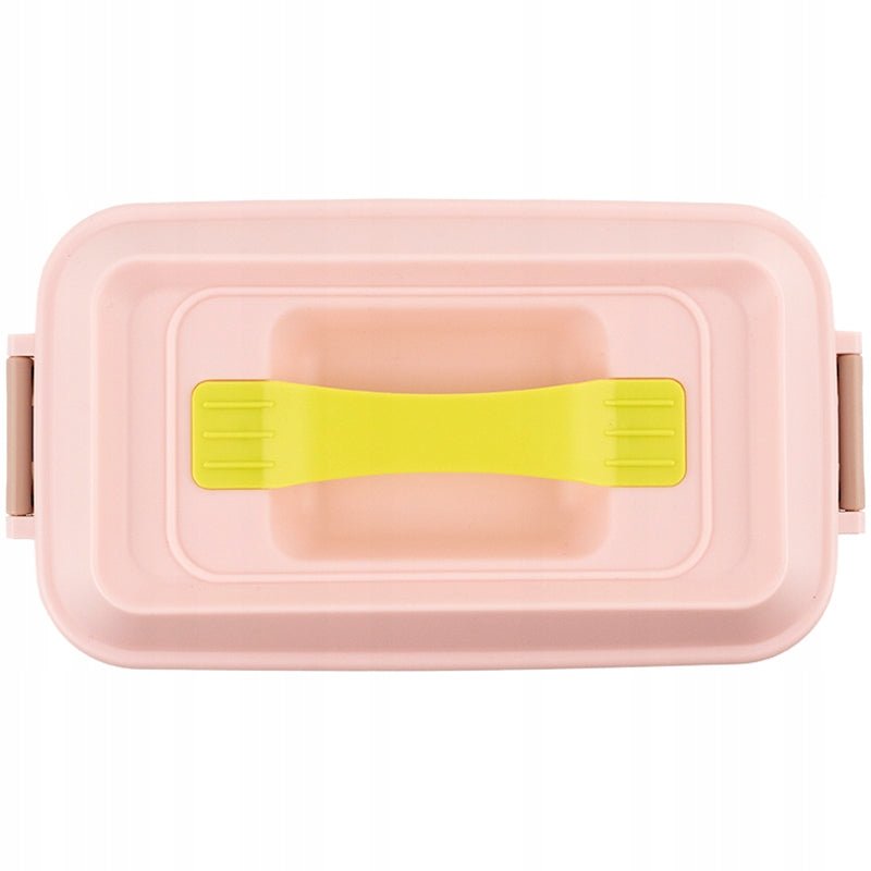 Lunchbox z uchwytem i zatrzaskami -szczelne zamknięcie