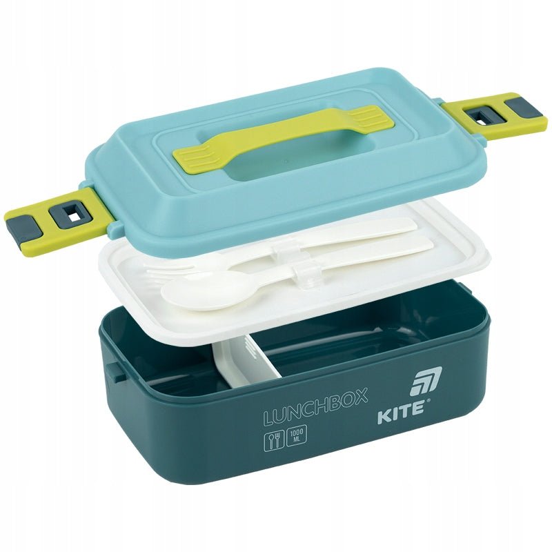 Wnętrze pojemnika z dodatkową pokrywką i przegrodą